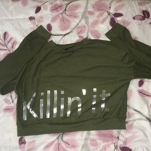 Army green sweatshirt